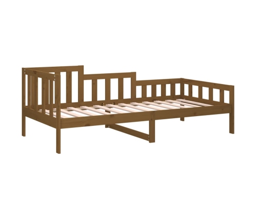 vidaXL Sofá cama de madera maciza de pino marrón miel 90x190 cm