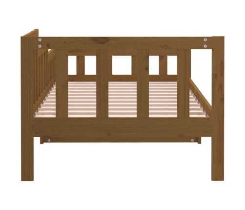 vidaXL Sofá cama de madera maciza de pino marrón miel 90x190 cm