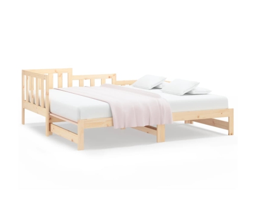 Sofá cama extraíble madera maciza de pino 2x(80x200) cm