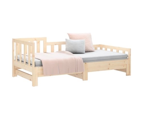 Sofá cama extraíble madera maciza de pino 2x(80x200) cm