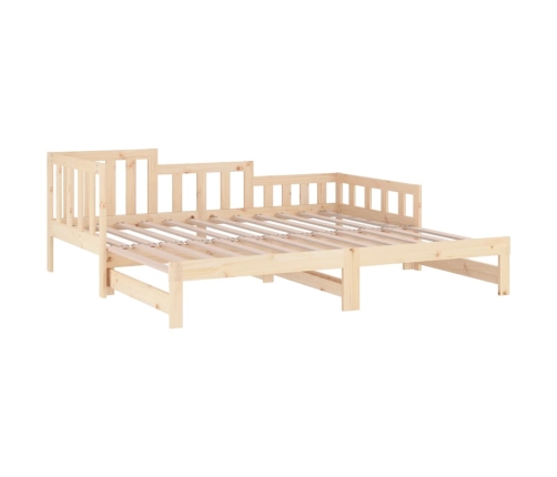 Sofá cama extraíble madera maciza de pino 2x(80x200) cm