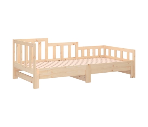 Sofá cama extraíble madera maciza de pino 2x(80x200) cm