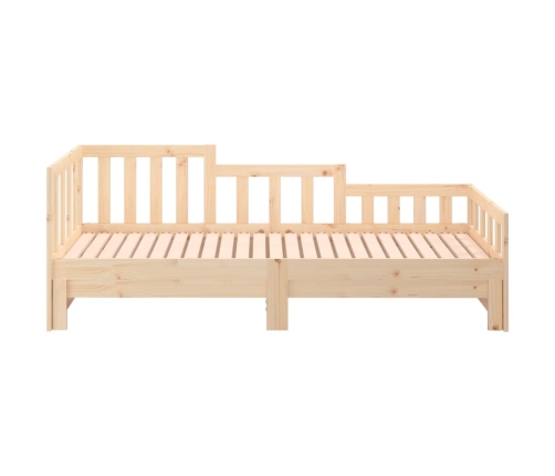 Sofá cama extraíble madera maciza de pino 2x(80x200) cm