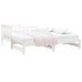 Sofá cama extraíble madera maciza de pino blanco 2x(80x200) cm