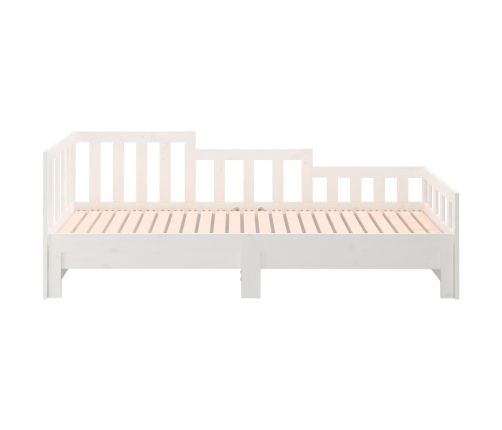 Sofá cama extraíble madera maciza de pino blanco 2x(80x200) cm
