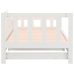 Sofá cama extraíble madera maciza de pino blanco 2x(80x200) cm