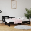 Sofá cama extraíble madera maciza de pino negro 2x(80x200) cm