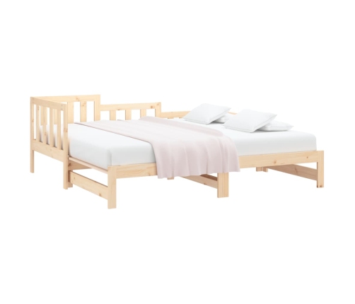 Sofá cama extraíble madera maciza de pino 2x(90x200) cm