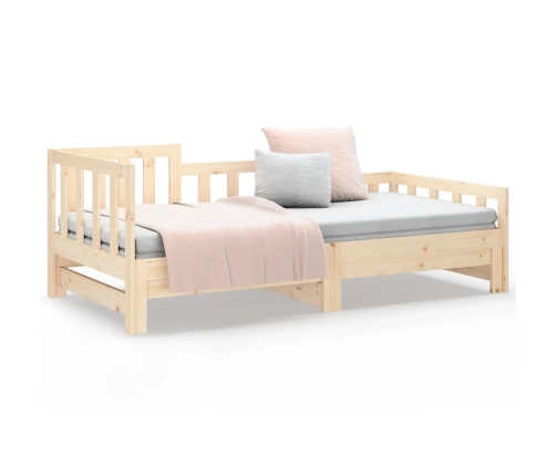 Sofá cama extraíble madera maciza de pino 2x(90x200) cm