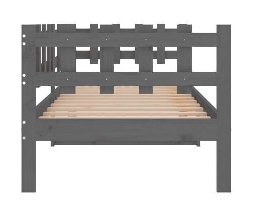 Sofá cama sin colchón madera maciza de pino gris 80x200 cm