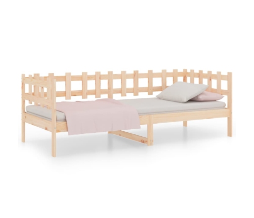 Sofá cama sin colchón madera maciza de pino 90x200 cm