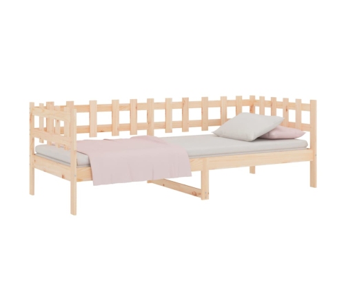 Sofá cama sin colchón madera maciza de pino 90x200 cm