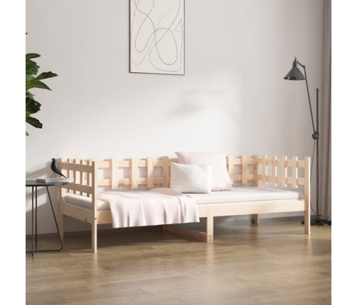 Sofá cama sin colchón madera maciza de pino 90x200 cm