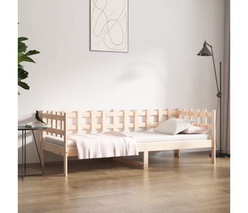 Sofá cama sin colchón madera maciza de pino 90x200 cm