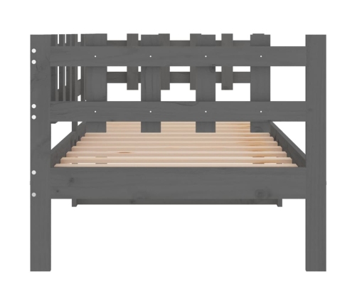 Sofá cama madera maciza de pino gris 90x200 cm