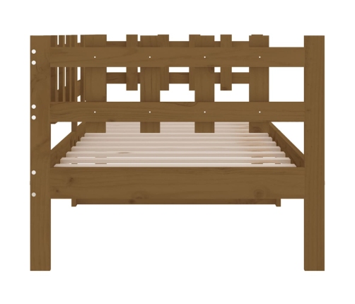 Sofá cama madera maciza de pino marrón miel 90x200 cm