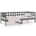 Sofá cama sin colchón madera maciza de pino gris 90x190 cm