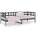 Sofá cama sin colchón madera maciza de pino gris 90x190 cm