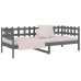 Sofá cama sin colchón madera maciza de pino gris 90x190 cm