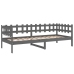 Sofá cama sin colchón madera maciza de pino gris 90x190 cm