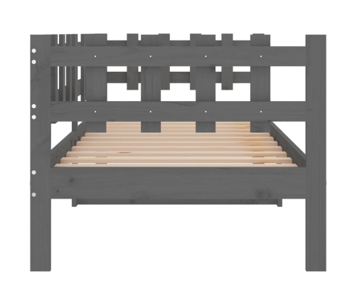 Sofá cama sin colchón madera maciza de pino gris 90x190 cm