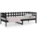 Sofá cama sin colchón madera maciza de pino negro 90x190 cm