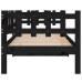 Sofá cama sin colchón madera maciza de pino negro 90x190 cm