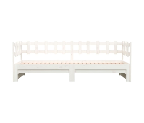 Sofá cama extraíble madera maciza de pino blanco 2x(80x200) cm