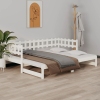 Sofá cama extraíble sin colchón blanco 2x(90x190) cm