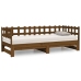 Sofá cama extraíble sin colchón marrón miel 2x(90x190) cm