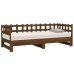 Sofá cama extraíble sin colchón marrón miel 2x(90x190) cm