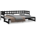 Sofá cama extraíble sin colchón negro 2x(90x190) cm