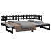 Sofá cama extraíble sin colchón negro 2x(90x190) cm