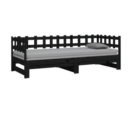 Sofá cama extraíble sin colchón negro 2x(90x190) cm