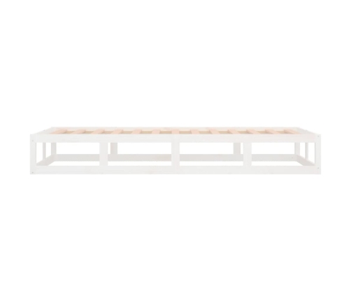 Estructura de cama madera maciza blanca 100x200 cm