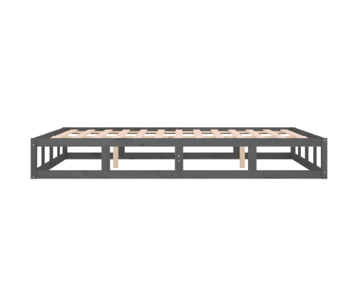 Estructura de cama de madera maciza gris 150x200 cm