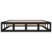 vidaXL Estructura de cama de madera maciza negro 150x200 cm