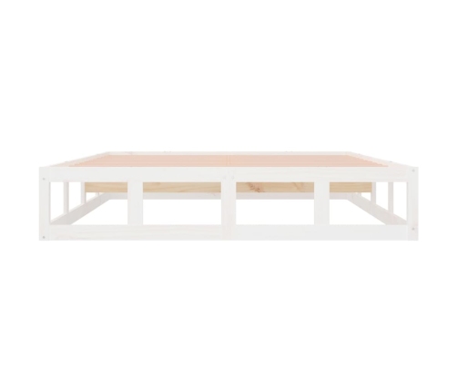 Estructura cama de madera maciza blanca super king 180x200 cm