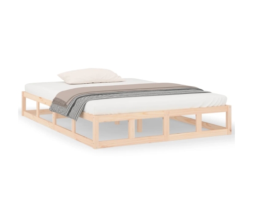 Estructura de cama doble pequeña de madera maciza 120x190 cm