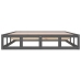 Estructura de cama doble madera maciza gris 135x190 cm