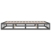Estructura de cama doble madera maciza gris 135x190 cm