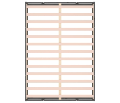 Estructura de cama doble madera maciza gris 135x190 cm
