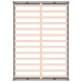 Estructura de cama doble madera maciza gris 135x190 cm