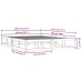 Estructura de cama doble madera maciza gris 135x190 cm