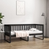 Sofá cama sin colchón madera maciza de pino negro 90x190 cm