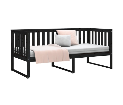 Sofá cama de madera maciza de pino negro 100x200 cm