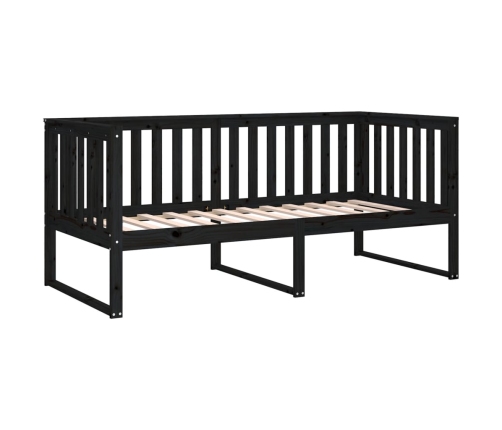 Sofá cama de madera maciza de pino negro 100x200 cm