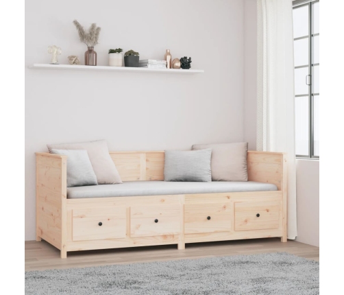 Sofá cama sin colchón madera maciza de pino 80x200 cm