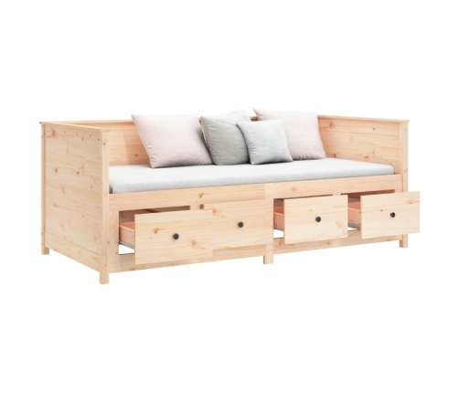 Sofá cama sin colchón madera maciza de pino 80x200 cm