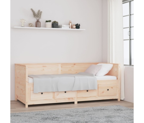 Sofá cama sin colchón madera maciza de pino 80x200 cm